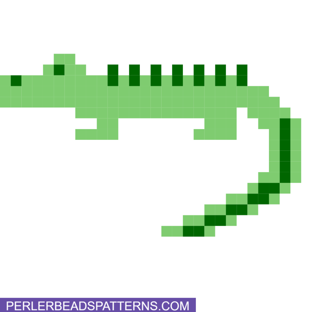 Alligator perler bead design idea