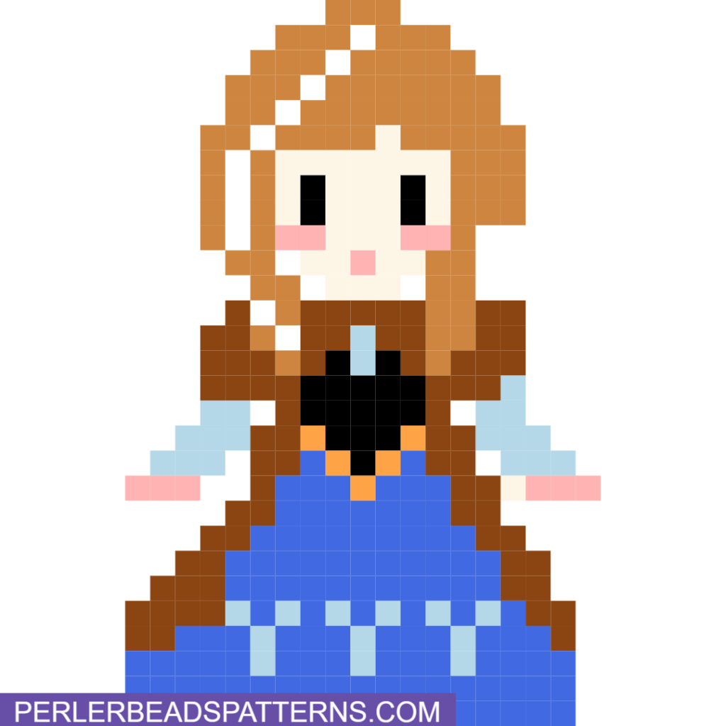 Anna perler bead design idea