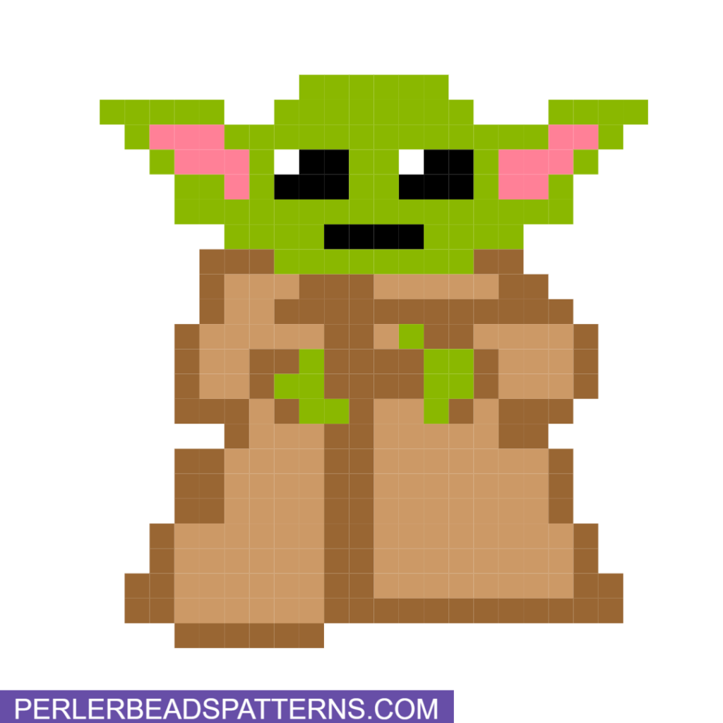 baby yoda perler bead design idea