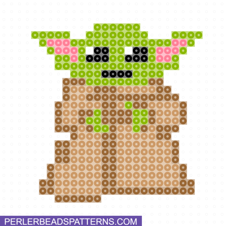 baby yoda perler beads pattern