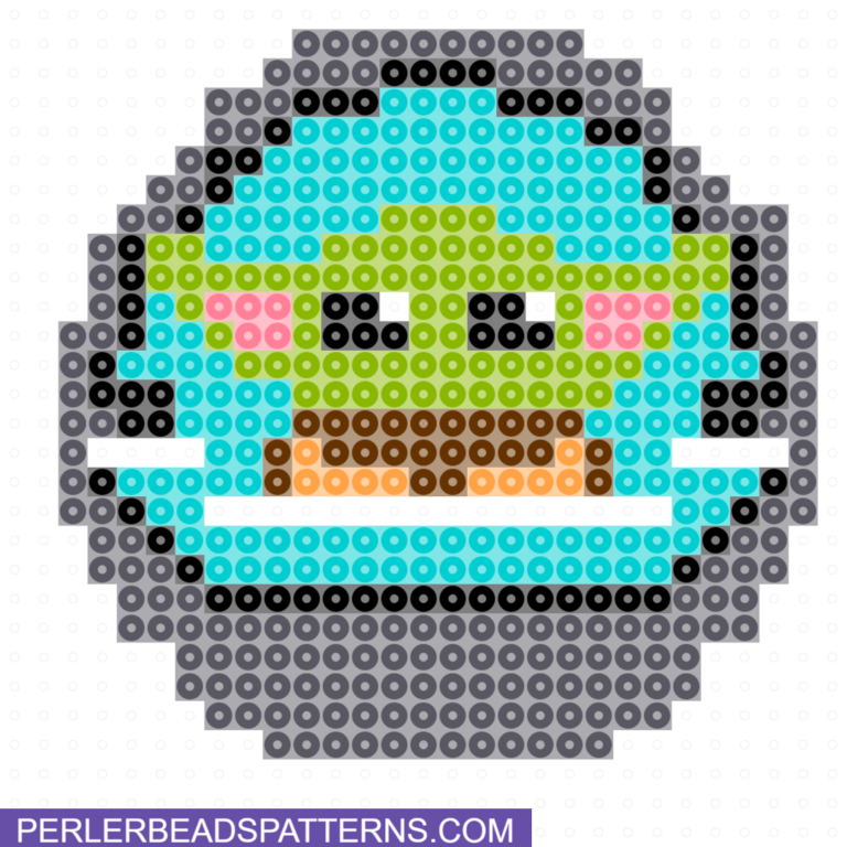 baby yoda spaceship perler beads pattern