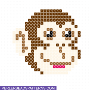 chimpanzee perler beads pattern