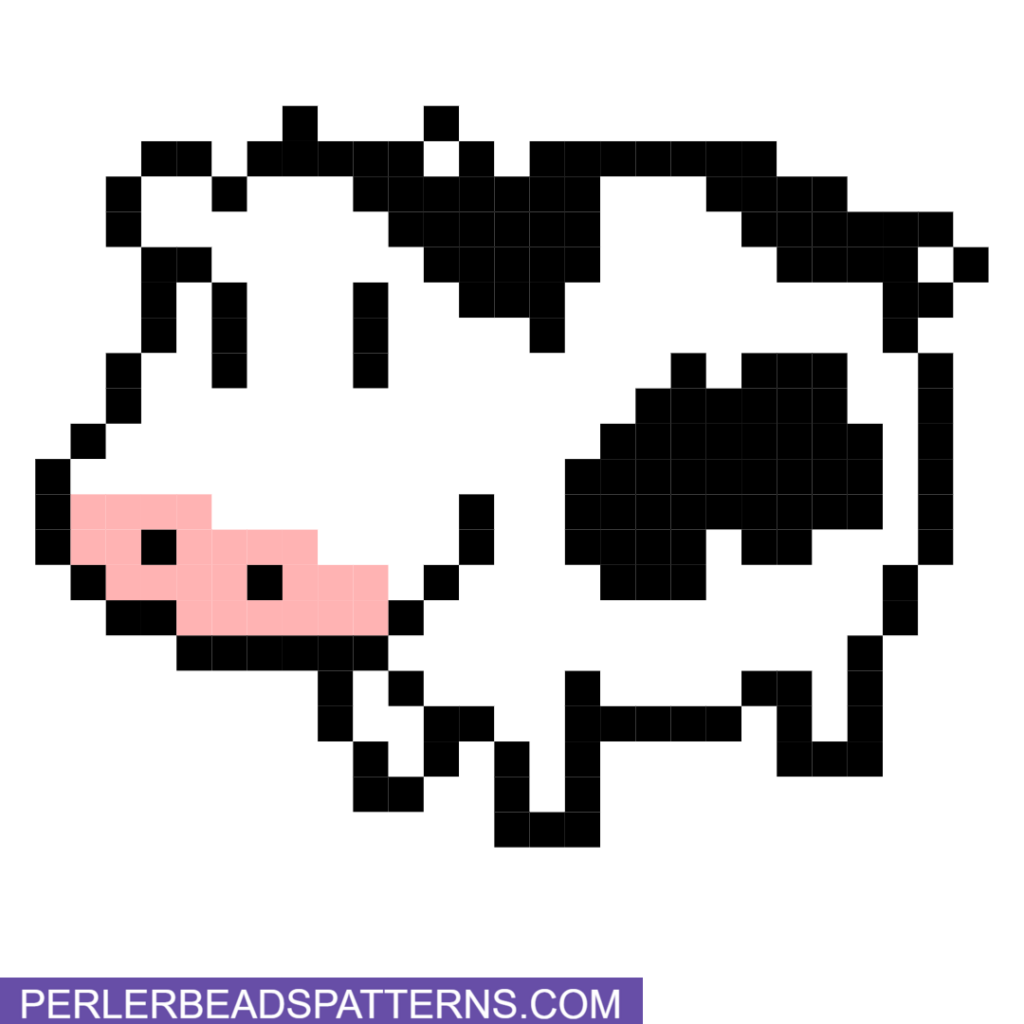Cow perler bead design idea
