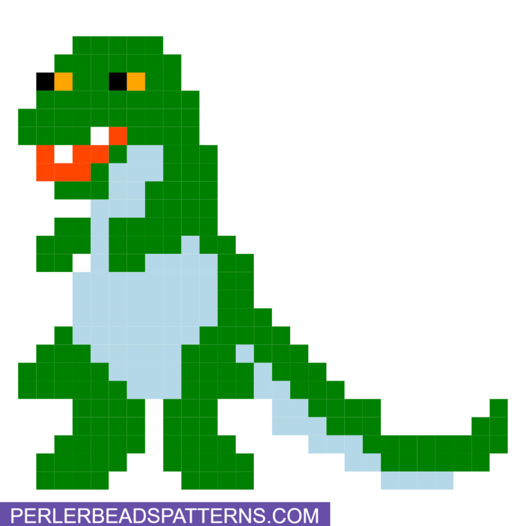 T rex Dinosaur perler bead design idea