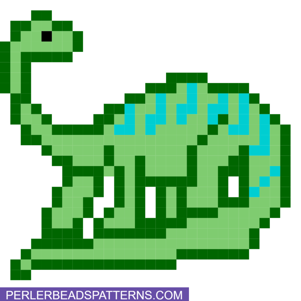 dinosaur perler bead design idea