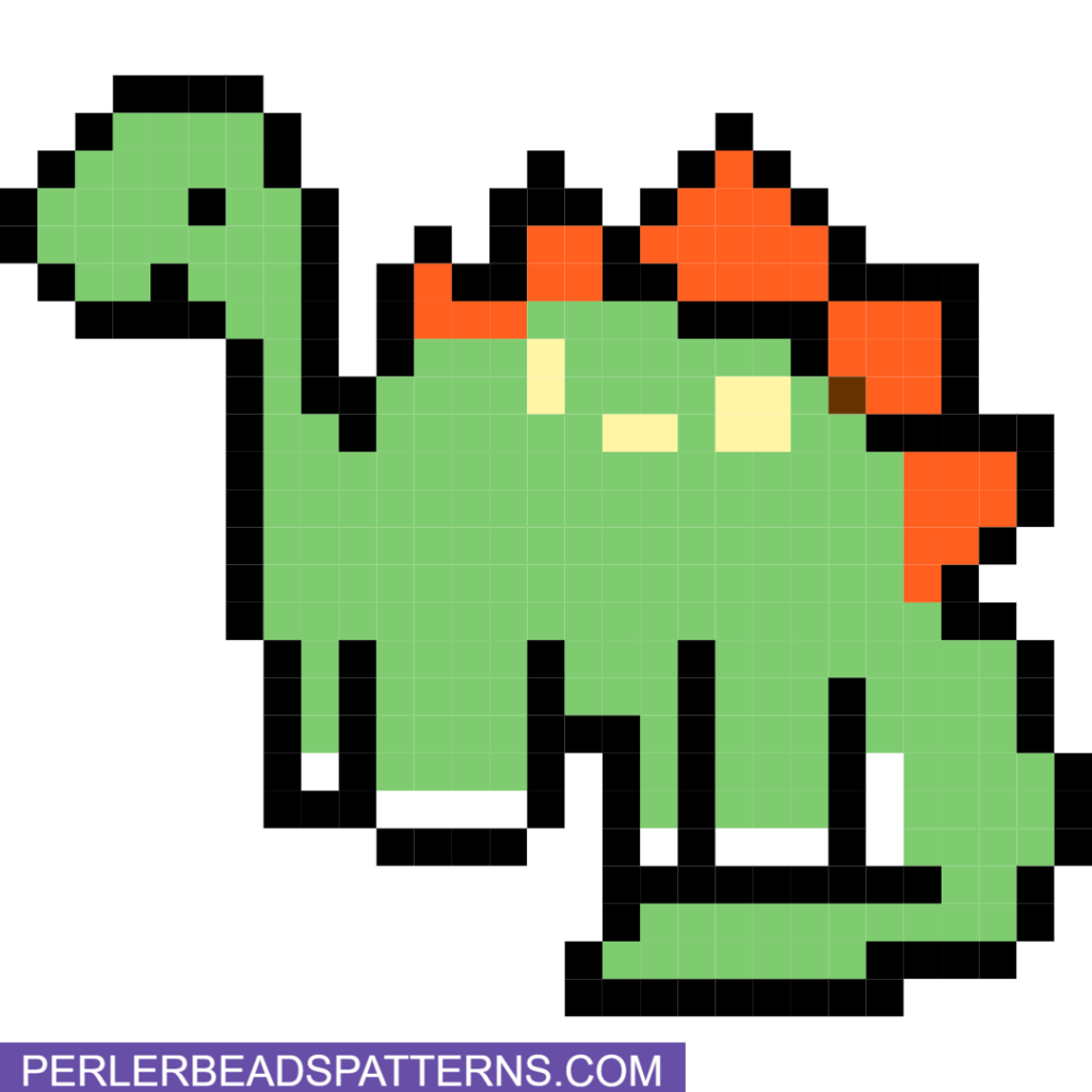 dinosaur perler bead design idea