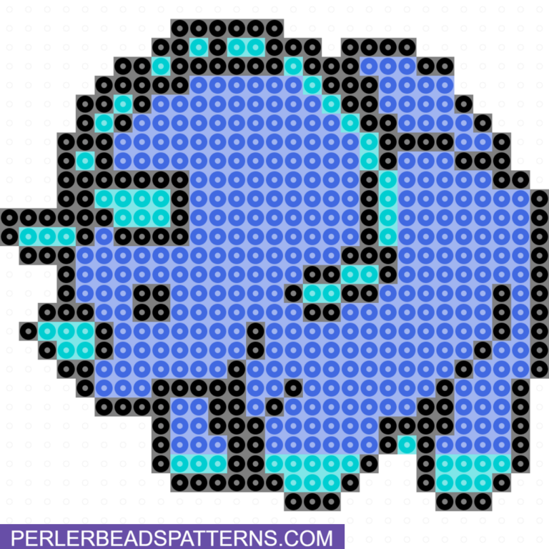 Triceratops dinosaur perler beads pattern