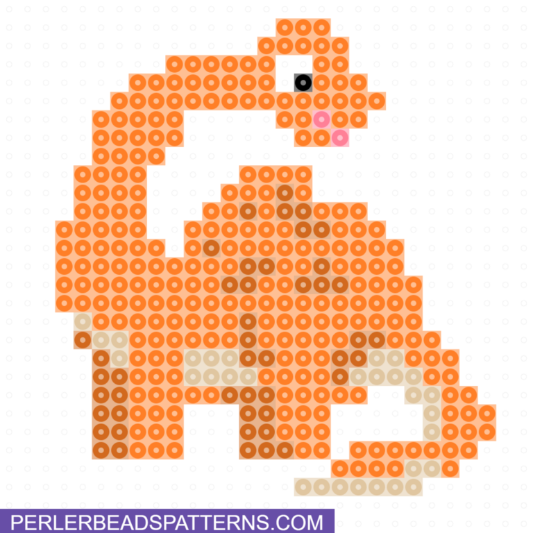 Brachiosaurus dinosaur perler beads pattern