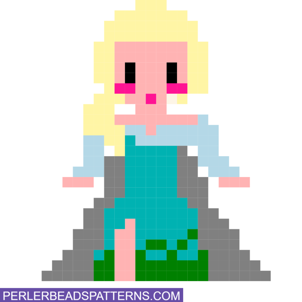 elsa perler bead design idea