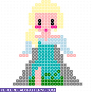 elsa perler beads pattern