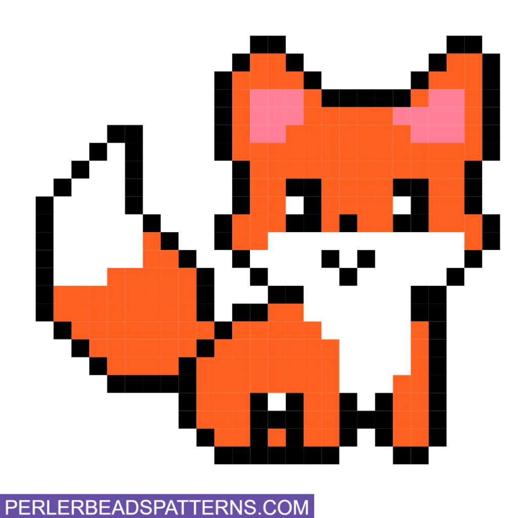 Fox perler bead design idea