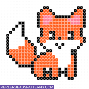 fox perler beads pattern