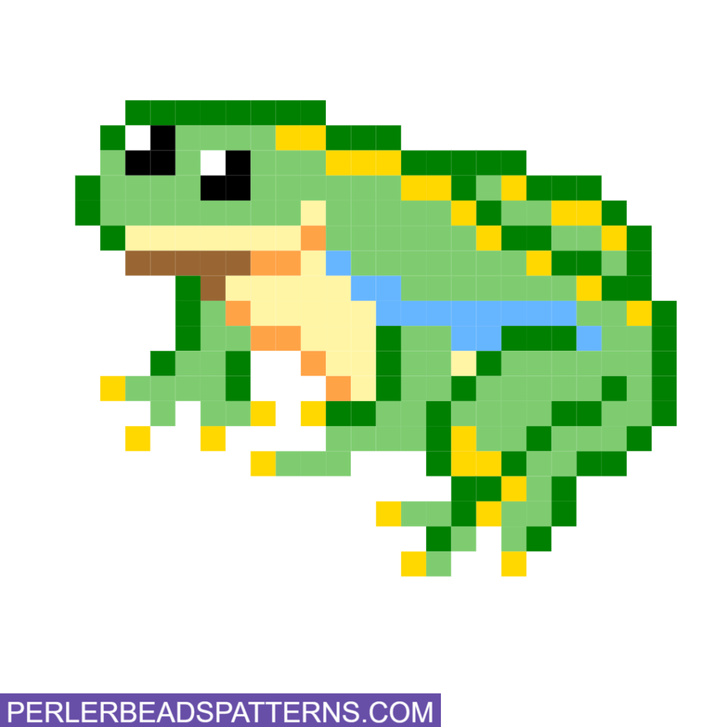 Frog perler bead design idea