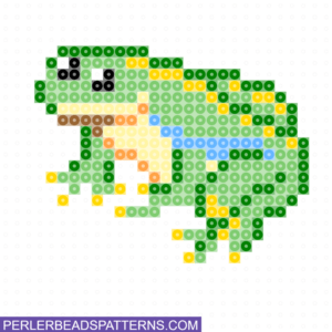 frog perler beads pattern