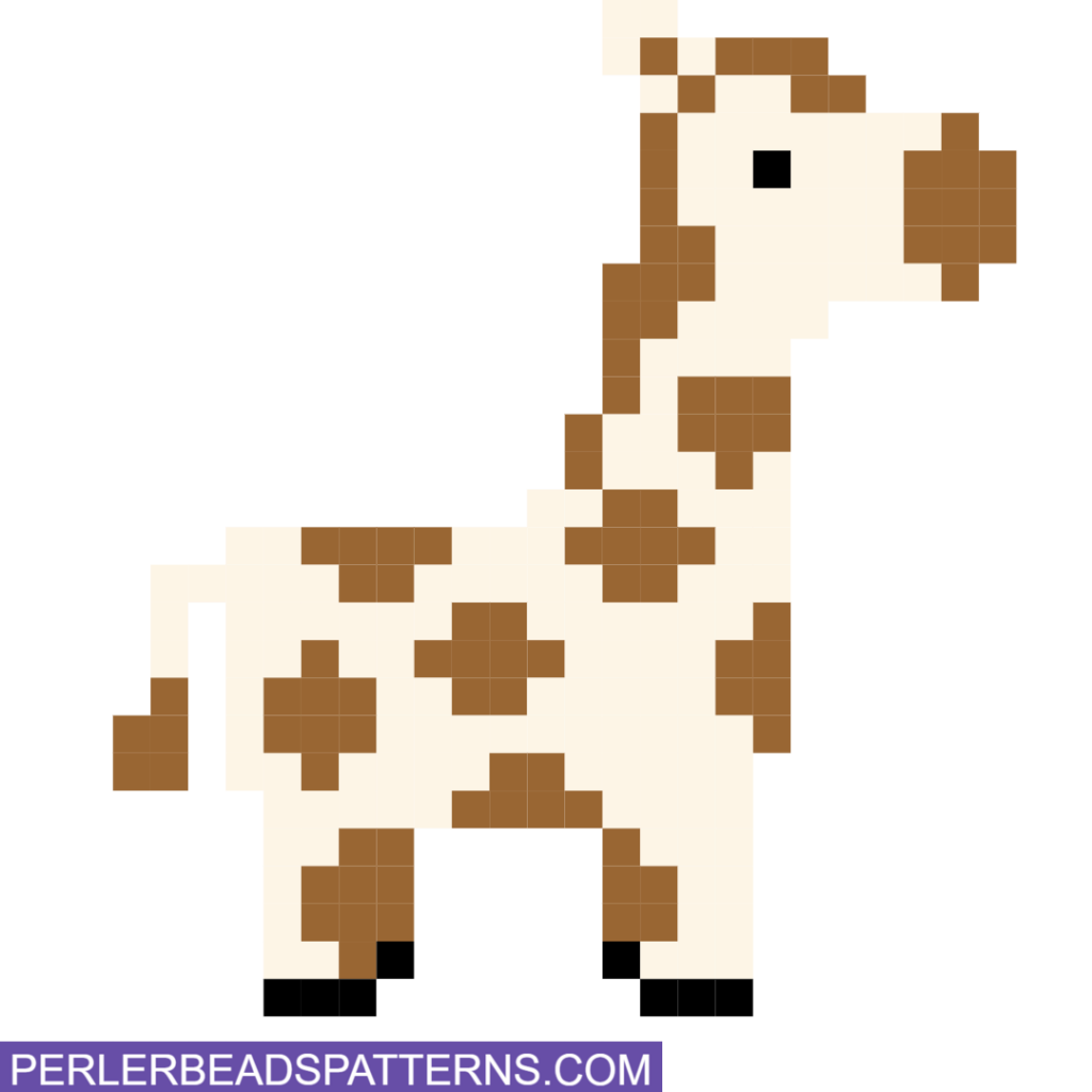 Giraffe perler bead design idea