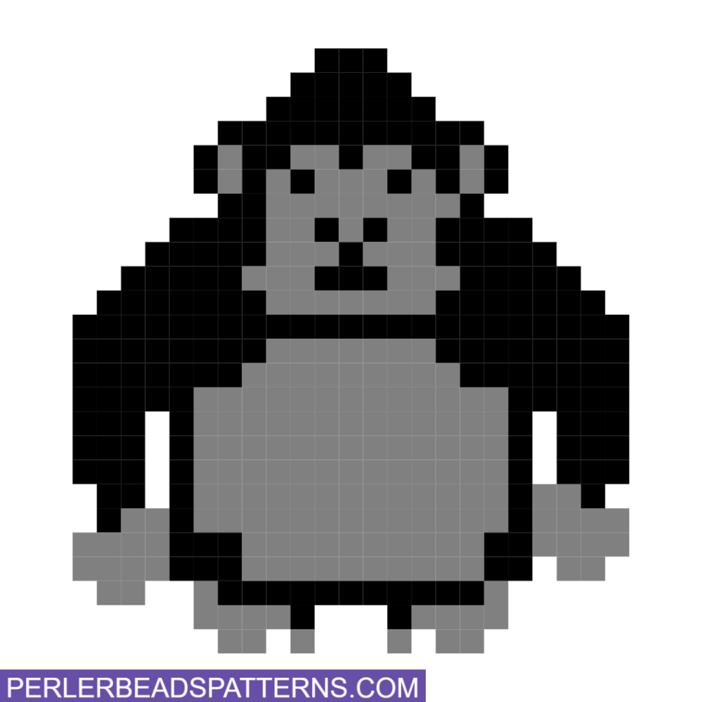 Gorilla perler bead design idea