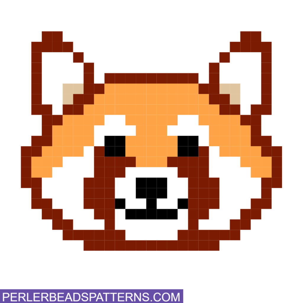 Red Panda perler bead design idea