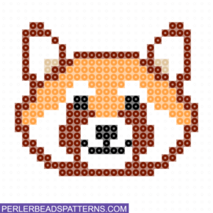 Red Panda perler beads pattern