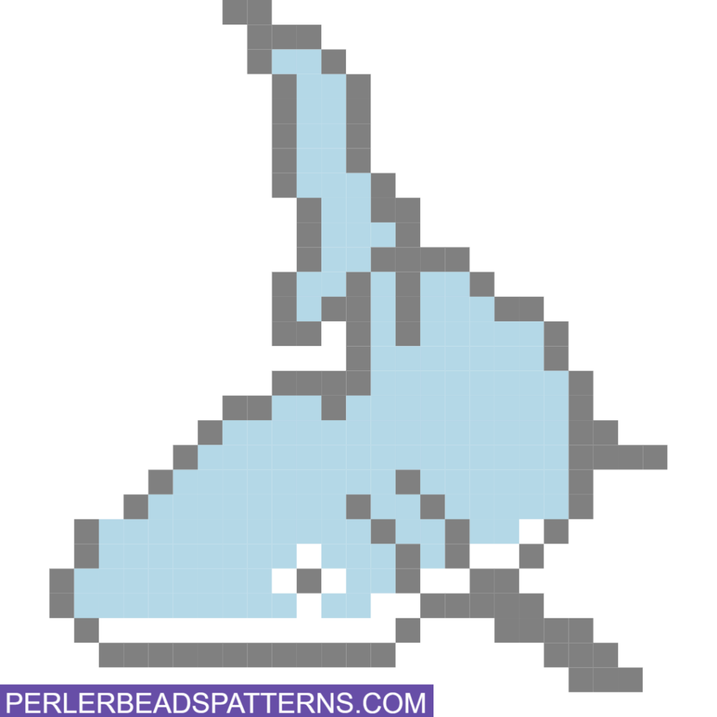 Shark perler bead design idea