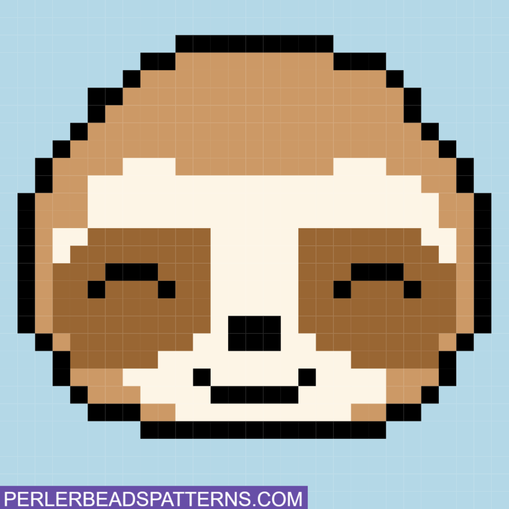 sloth perler bead design idea