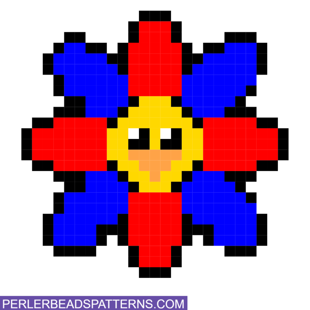 gerbera daisy Flower perler bead design idea