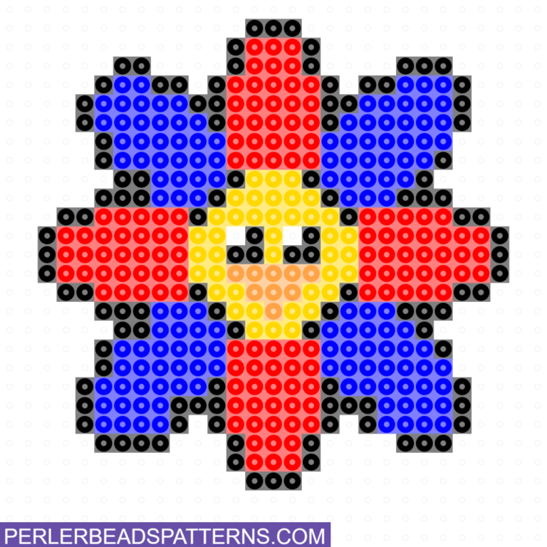 gerbera daisy Flower perler beads pattern