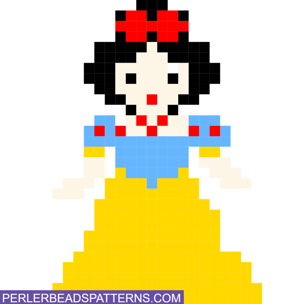 snow white 2 perler bead design idea