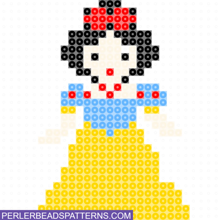 snow white 2 perler beads pattern