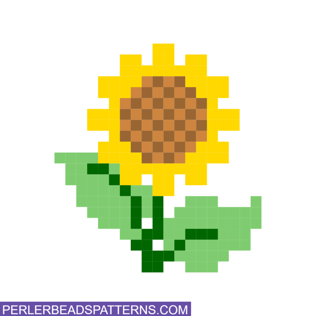 sunflower perler bead design idea