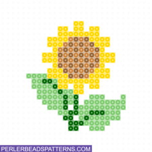 sunflower perler beads pattern